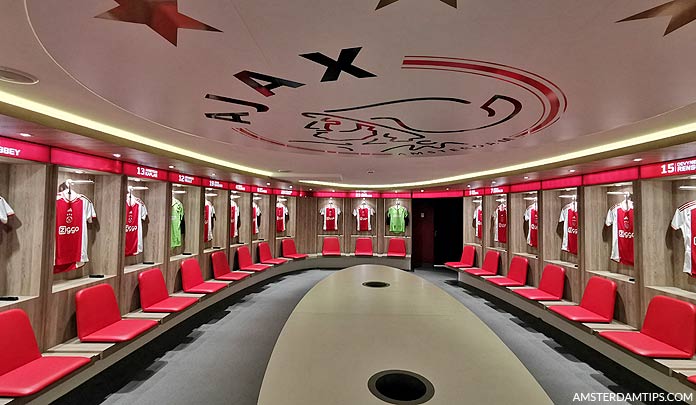 ajax dressing room - johan cruijff arena amsterdam