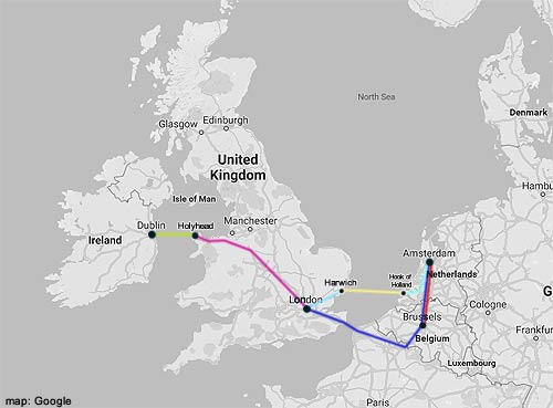 amsterdam-dublin rail map