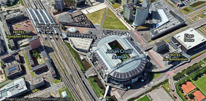 amsterdam bijlmer arena satellite map