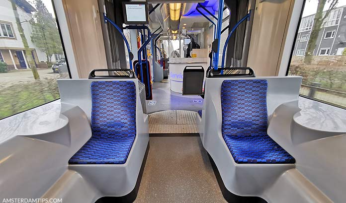 amsterdam tram interior and conductor booth