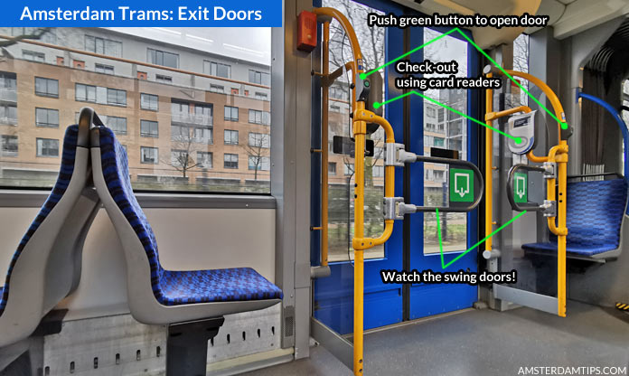 amsterdam tram exit doors