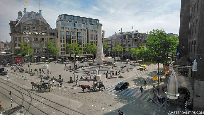 dam square amsterdam eastern side