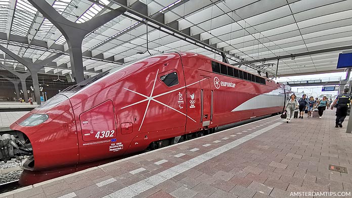 eurostar train (formerly thalys) at rotterdam central