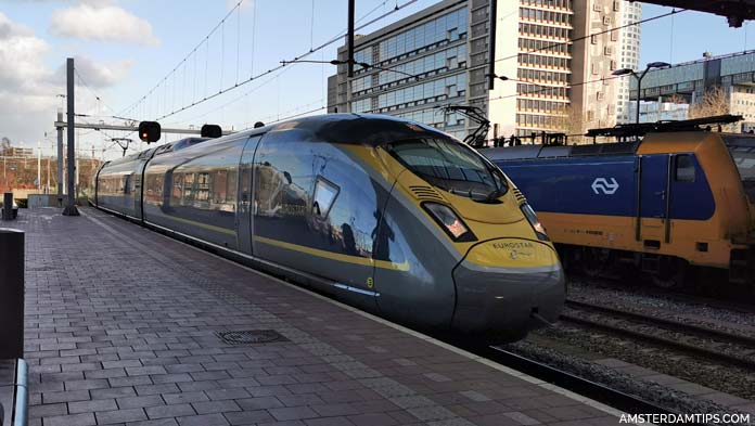 eurostar train at rotterdam central station