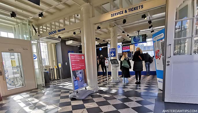 GVB service desk at Amsterdam Central