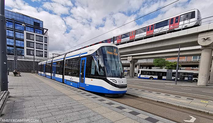 gvb transport in amsterdam - tram bus metro