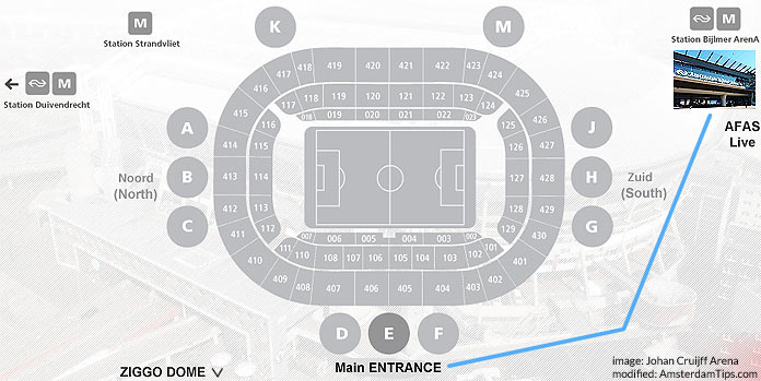 johan cruijff arena stadium zones