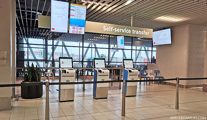 klm transfer desk at amsterdam schiphol