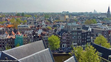 oude kerk tower amsterdam view