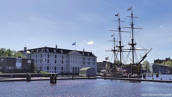 panoramic view of Scheepvaartmuseum jetty